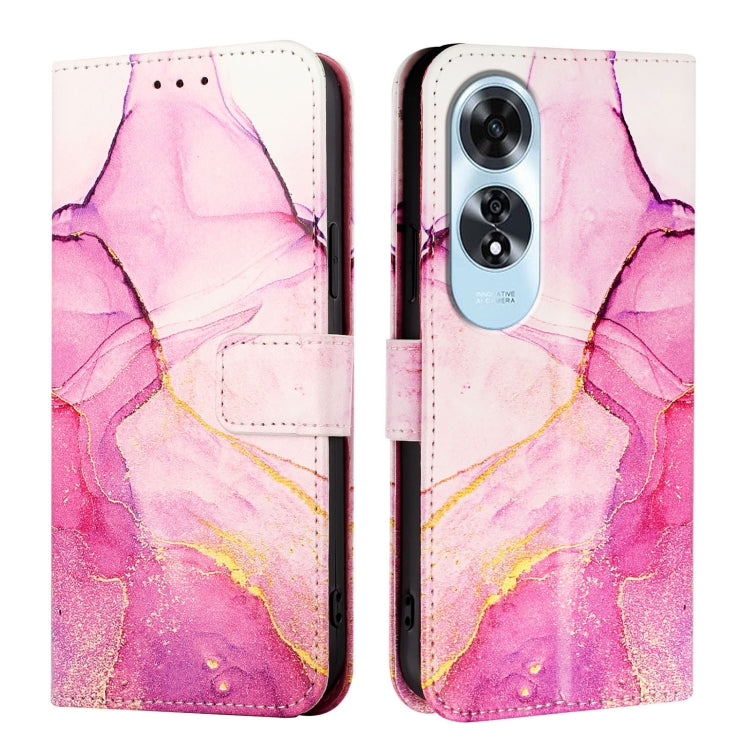 For OPPO A60 4G Global PT003 Marble Pattern Flip Leather Phone Case