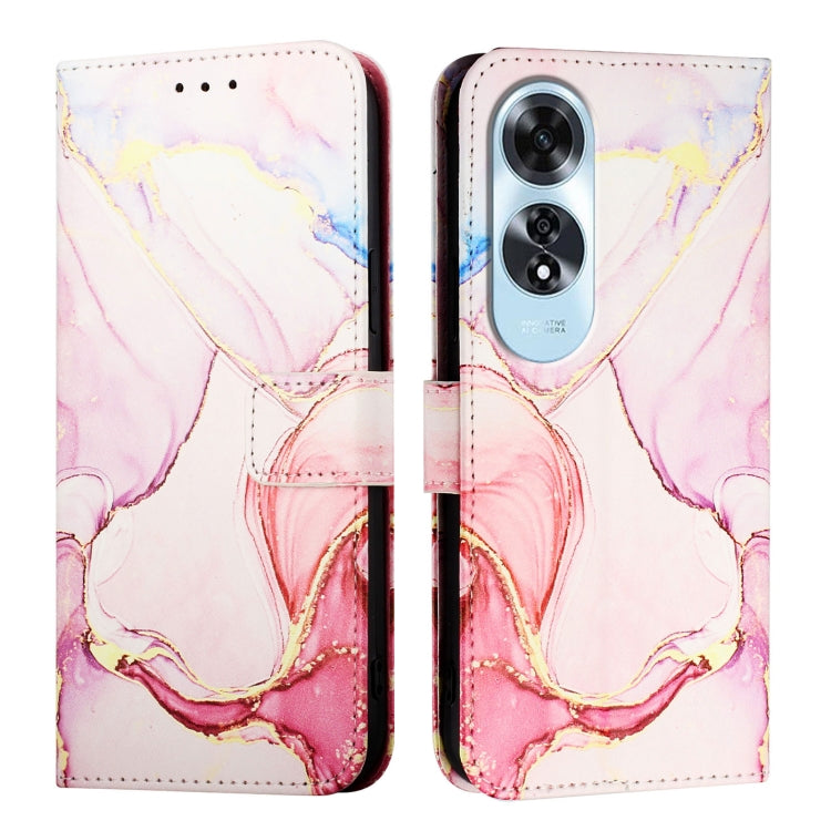 For OPPO A60 4G Global PT003 Marble Pattern Flip Leather Phone Case