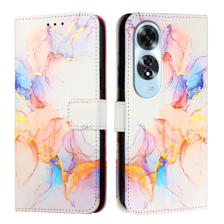 For OPPO A60 4G Global PT003 Marble Pattern Flip Leather Phone Case