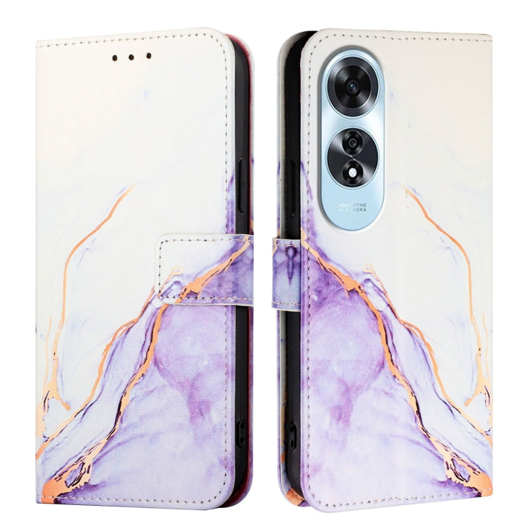 For OPPO A60 4G Global PT003 Marble Pattern Flip Leather Phone Case
