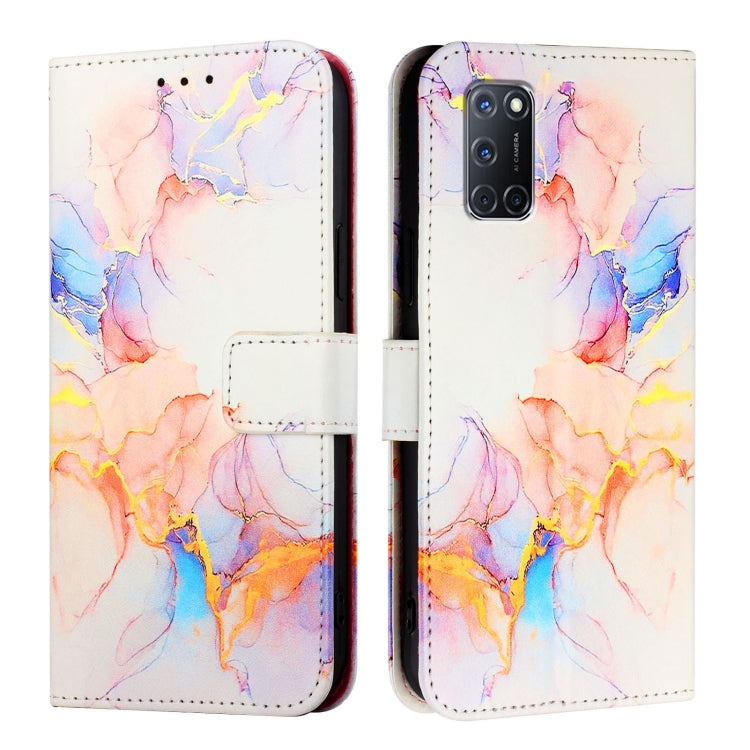 For OPPO A72 / A52 / A92 4G PT003 Marble Pattern Flip Leather Phone Case