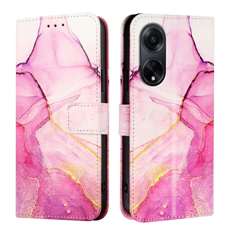 For OPPO A98 5G / F23 5G India PT003 Marble Pattern Flip Leather Phone Case