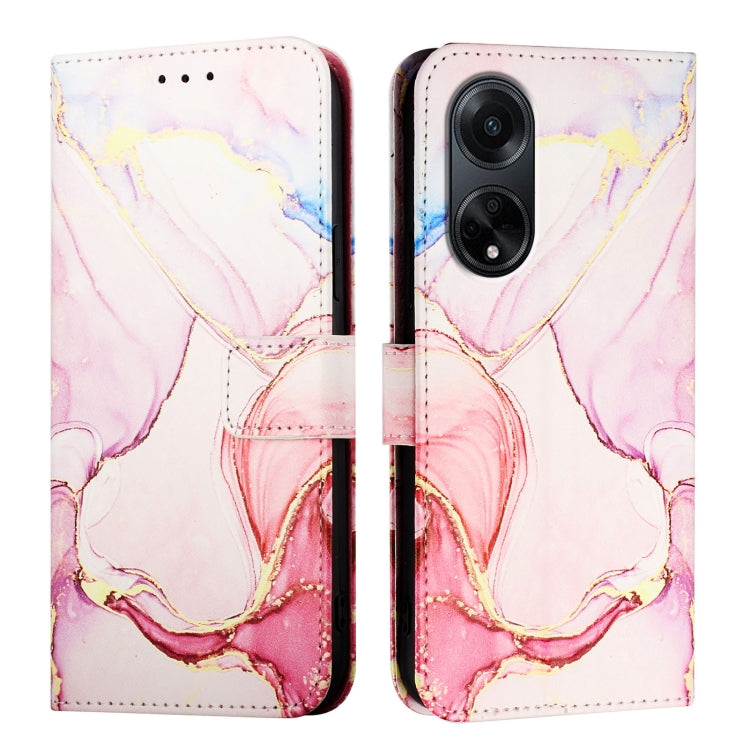 For OPPO A98 5G / F23 5G India PT003 Marble Pattern Flip Leather Phone Case