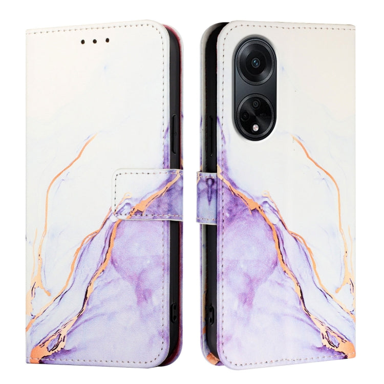 For OPPO A98 5G / F23 5G India PT003 Marble Pattern Flip Leather Phone Case