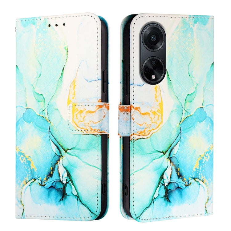 For OPPO A98 5G / F23 5G India PT003 Marble Pattern Flip Leather Phone Case
