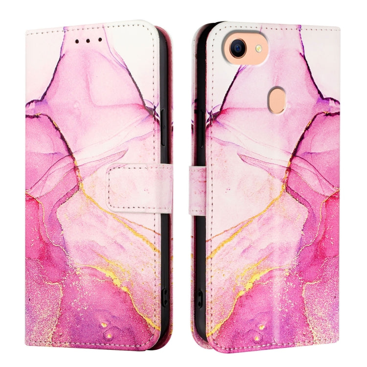 For OPPO F17 / A73 2020 4G Global PT003 Marble Pattern Flip Leather Phone Case