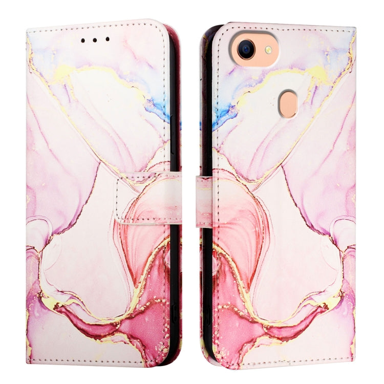 For OPPO F17 / A73 2020 4G Global PT003 Marble Pattern Flip Leather Phone Case