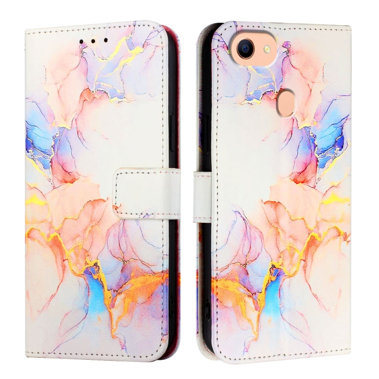 For OPPO F17 / A73 2020 4G Global PT003 Marble Pattern Flip Leather Phone Case
