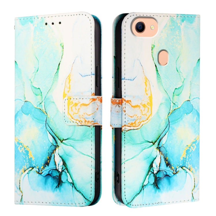 For OPPO F17 / A73 2020 4G Global PT003 Marble Pattern Flip Leather Phone Case