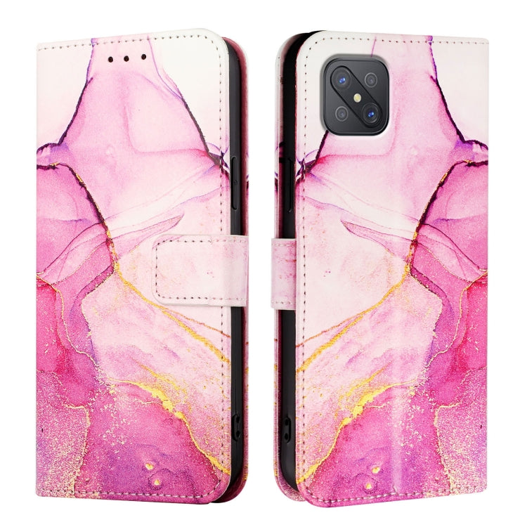 For OPPO A92s PT003 Marble Pattern Flip Leather Phone Case