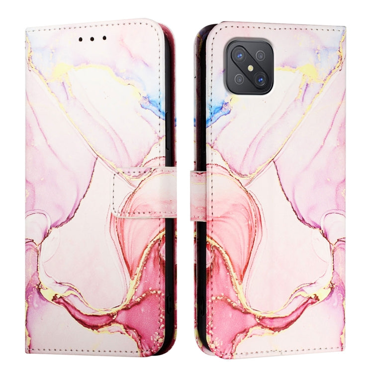 For OPPO A92s PT003 Marble Pattern Flip Leather Phone Case