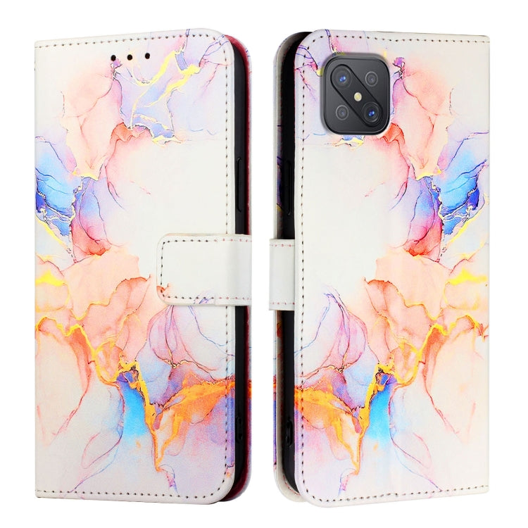 For OPPO A92s PT003 Marble Pattern Flip Leather Phone Case