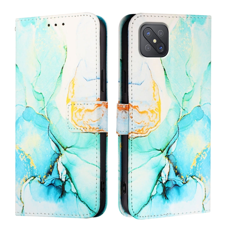 For OPPO A92s PT003 Marble Pattern Flip Leather Phone Case