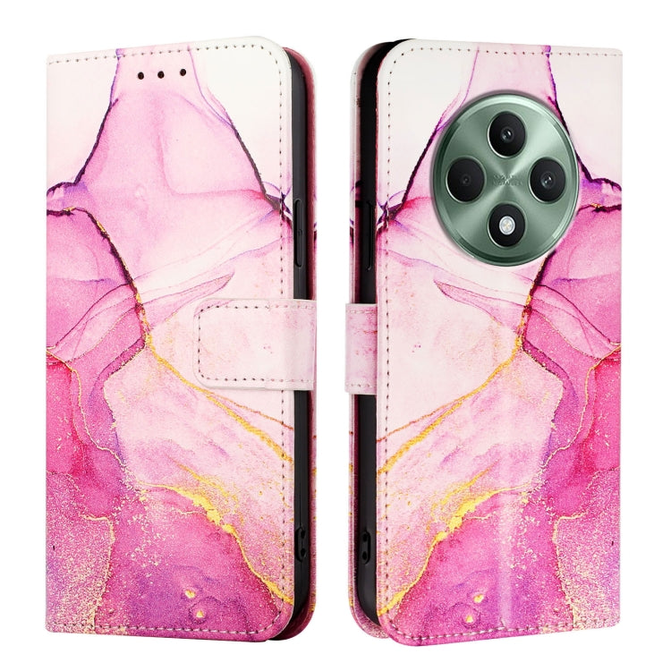 For OPPO Reno12 F 5G Global PT003 Marble Pattern Flip Leather Phone Case