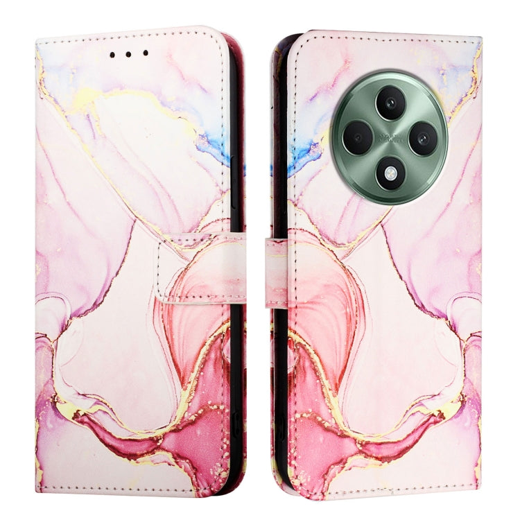 For OPPO Reno12 F 5G Global PT003 Marble Pattern Flip Leather Phone Case