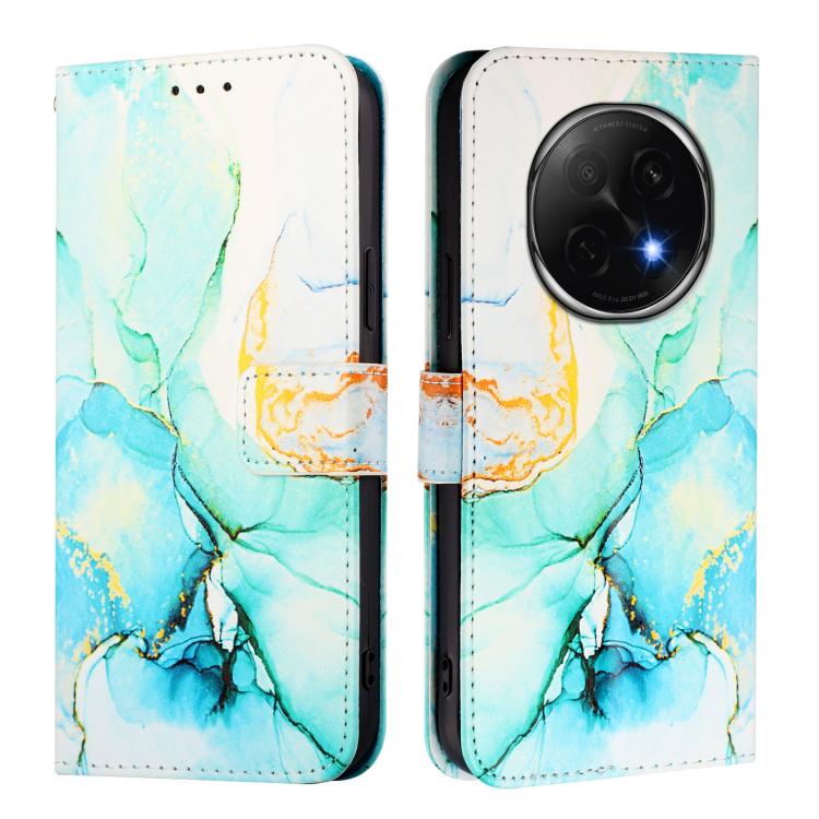 For OPPO A5 Pro China PT003 Marble Pattern Flip Leather Phone Case