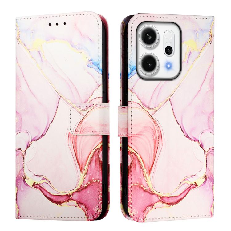 For OPPO Reno14 5G Global PT003 Marble Pattern Flip Leather Phone Case