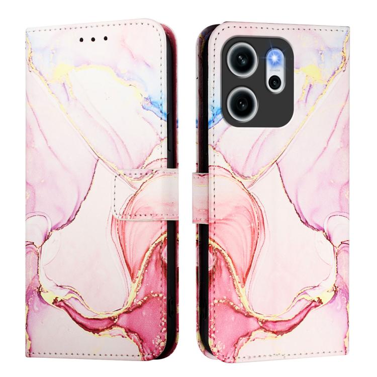 For OPPO Reno14 F 5G PT003 Marble Pattern Flip Leather Phone Case