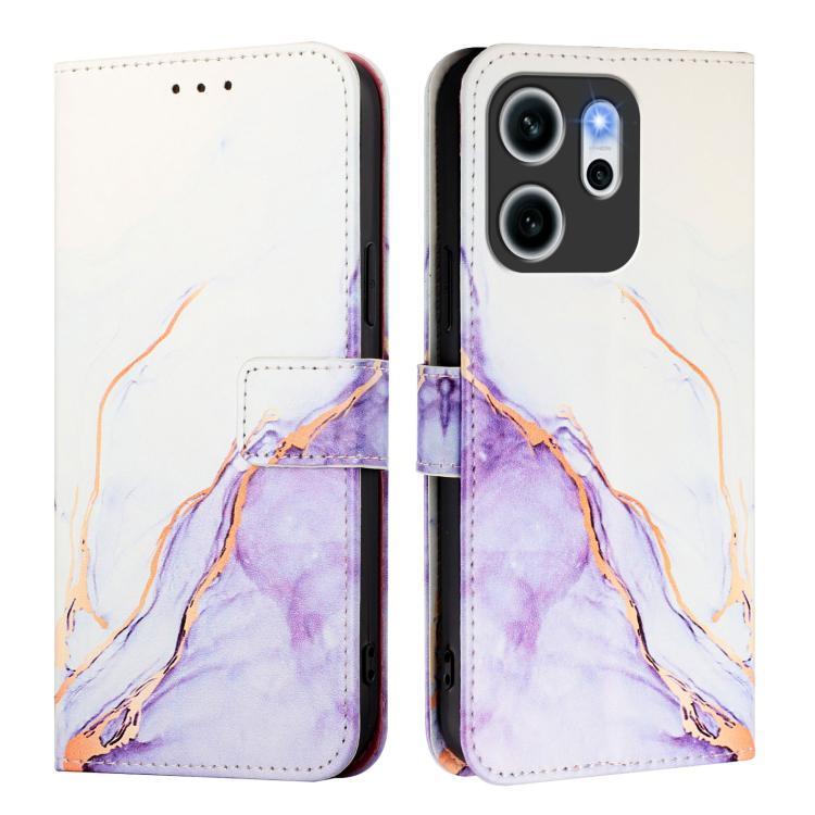 For OPPO Reno14 F 5G PT003 Marble Pattern Flip Leather Phone Case