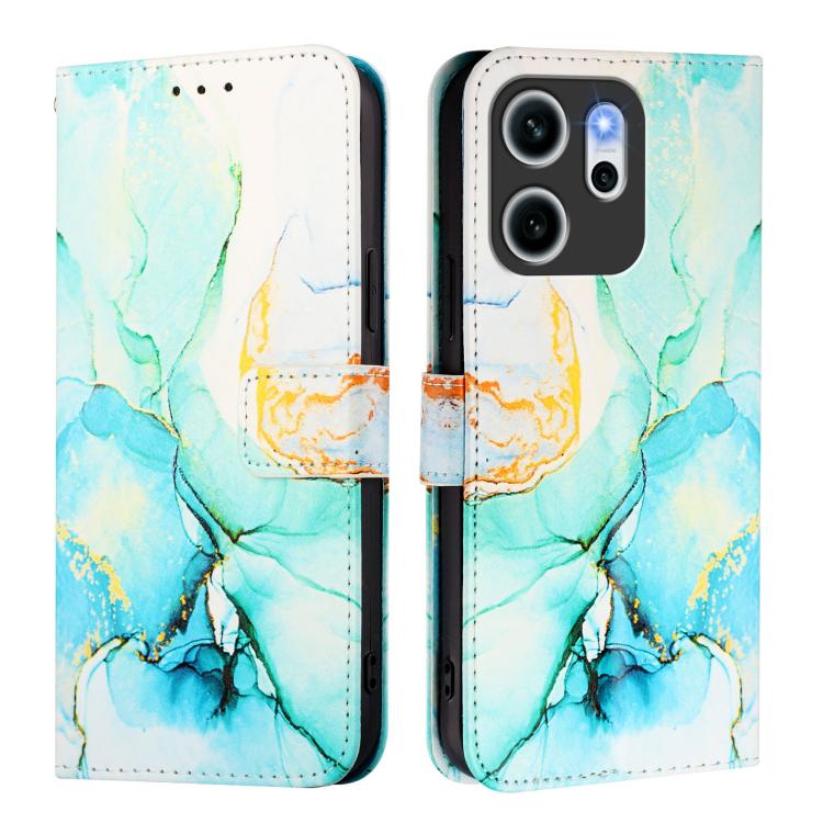 For OPPO Reno14 F 5G PT003 Marble Pattern Flip Leather Phone Case