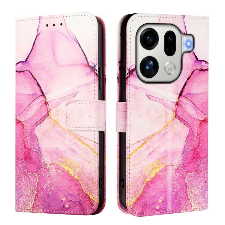 For OPPO Find X9 Pro PT003 Marble Pattern Flip Leather Phone Case