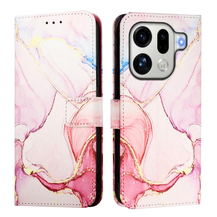 For OPPO Find X9 Pro PT003 Marble Pattern Flip Leather Phone Case