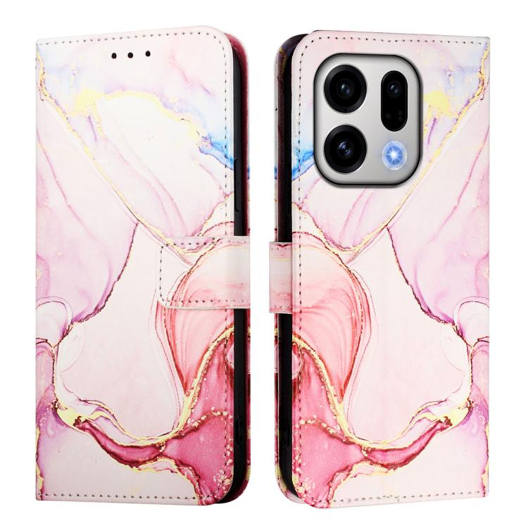 For OPPO Find X9 PT003 Marble Pattern Flip Leather Phone Case