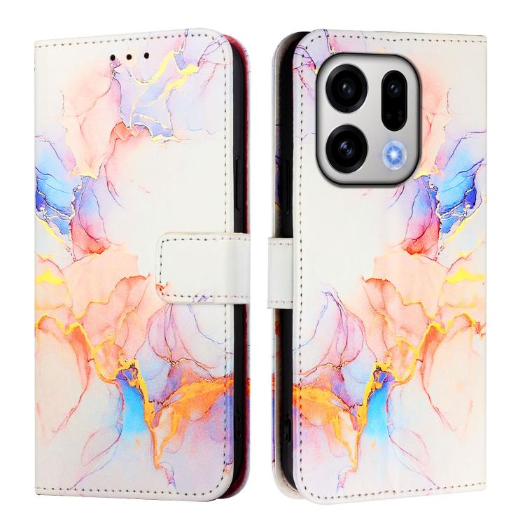 For OPPO Find X9 PT003 Marble Pattern Flip Leather Phone Case