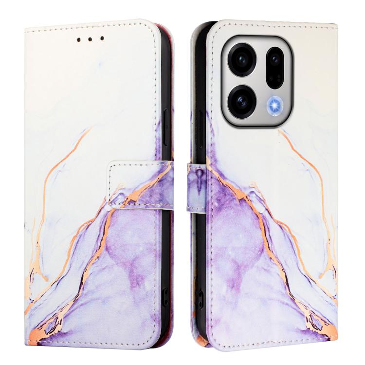 For OPPO Find X9 PT003 Marble Pattern Flip Leather Phone Case