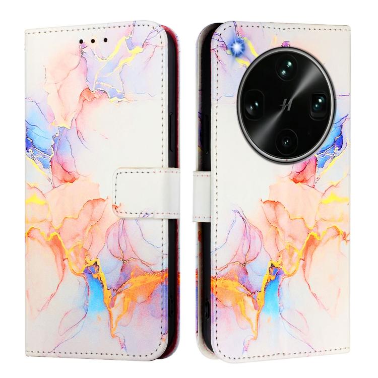 For OPPO Find X9 Ultra PT003 Marble Pattern Flip Leather Phone Case