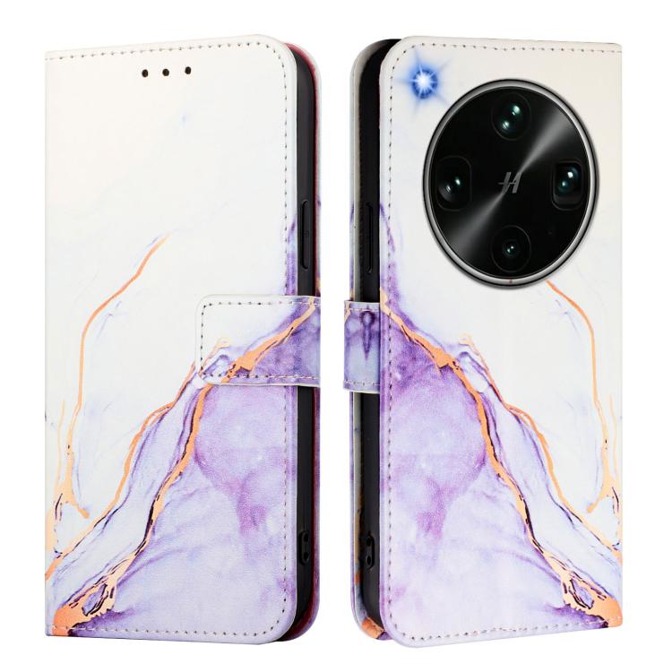 For OPPO Find X9 Ultra PT003 Marble Pattern Flip Leather Phone Case
