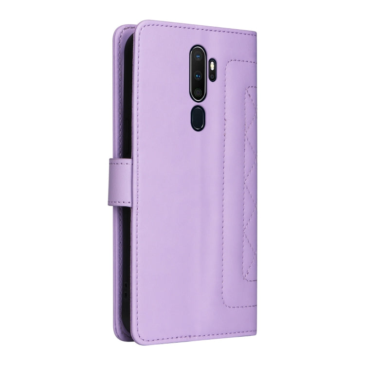 For OPPO A9 / A5 2020 Diamond Lattice Leather Flip Phone Case