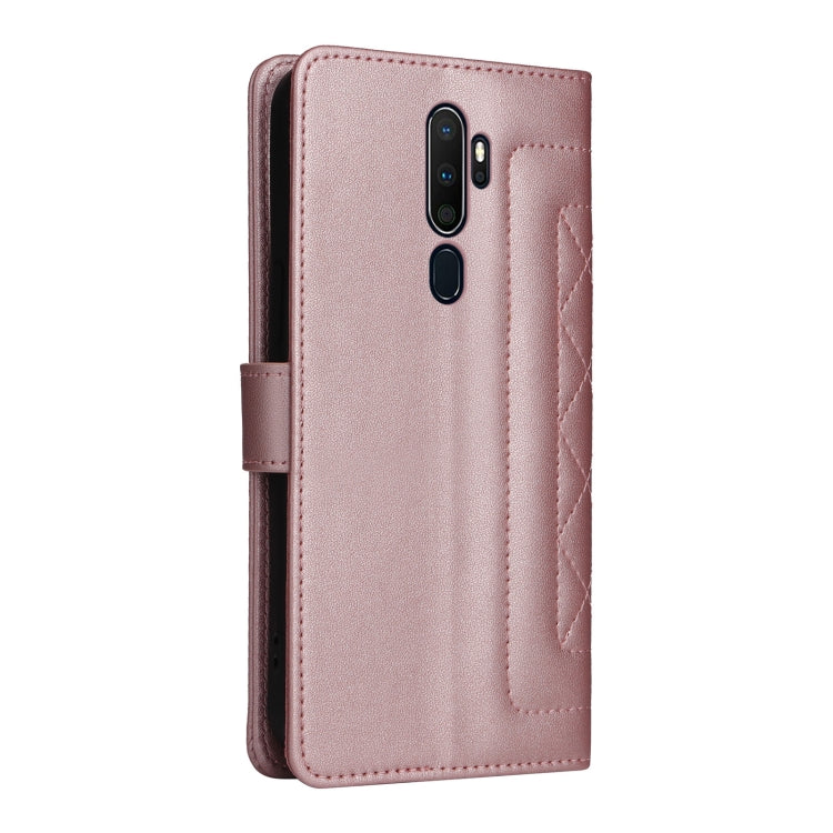 For OPPO A9 / A5 2020 Diamond Lattice Leather Flip Phone Case