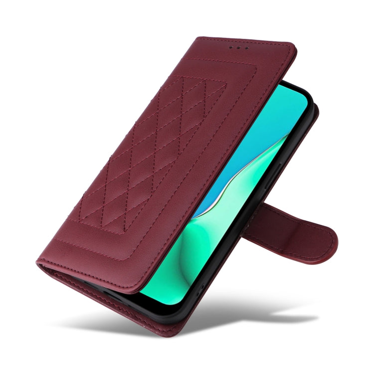 For OPPO A9 / A5 2020 Diamond Lattice Leather Flip Phone Case