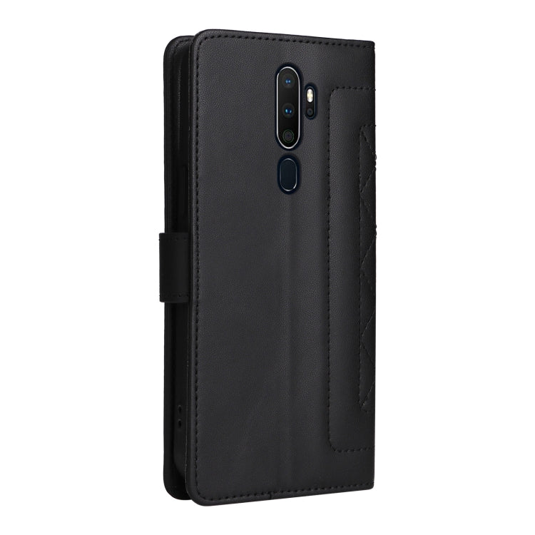 For OPPO A9 / A5 2020 Diamond Lattice Leather Flip Phone Case