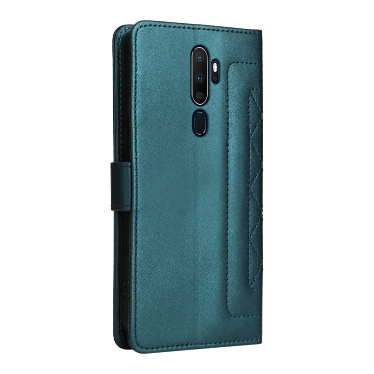 For OPPO A9 / A5 2020 Diamond Lattice Leather Flip Phone Case