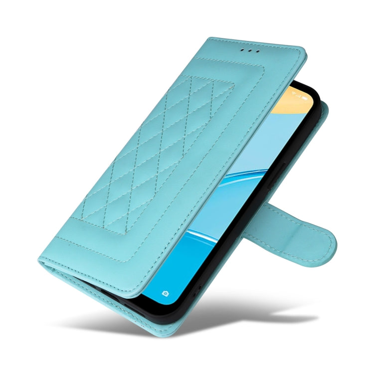 For OPPO A15 / A15s Diamond Lattice Leather Flip Phone Case