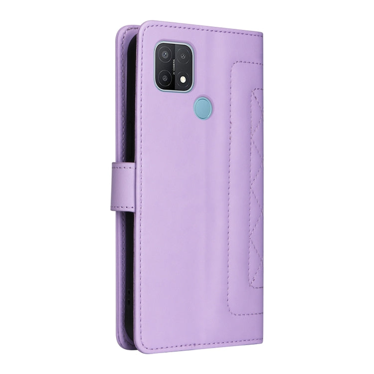 For OPPO A15 / A15s Diamond Lattice Leather Flip Phone Case