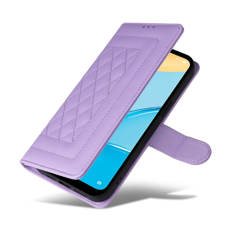 For OPPO A15 / A15s Diamond Lattice Leather Flip Phone Case
