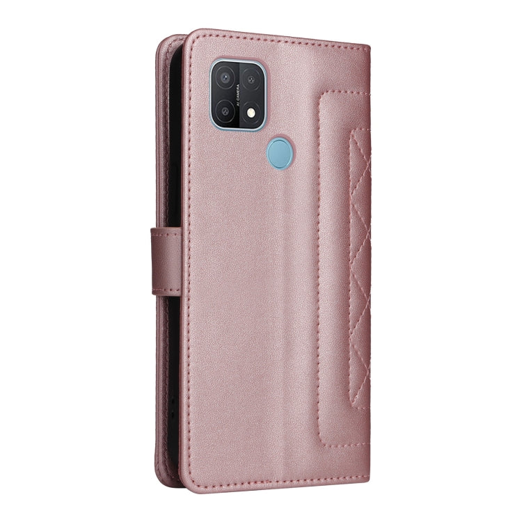 For OPPO A15 / A15s Diamond Lattice Leather Flip Phone Case