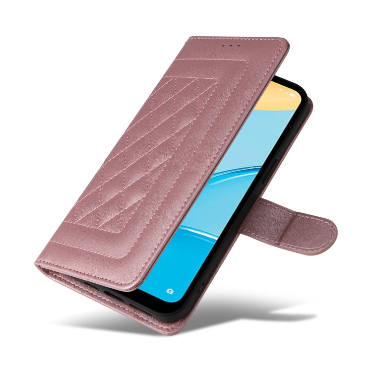 For OPPO A15 / A15s Diamond Lattice Leather Flip Phone Case