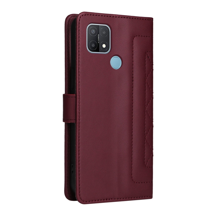 For OPPO A15 / A15s Diamond Lattice Leather Flip Phone Case