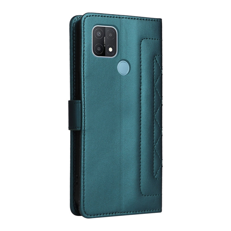 For OPPO A15 / A15s Diamond Lattice Leather Flip Phone Case