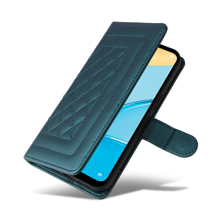For OPPO A15 / A15s Diamond Lattice Leather Flip Phone Case