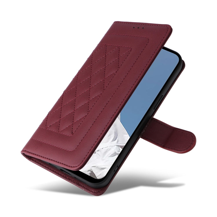 For OPPO A52 / A72 / A92 Diamond Lattice Leather Flip Phone Case