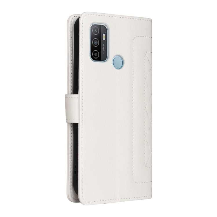 For OPPO A53 / A53s Diamond Lattice Leather Flip Phone Case