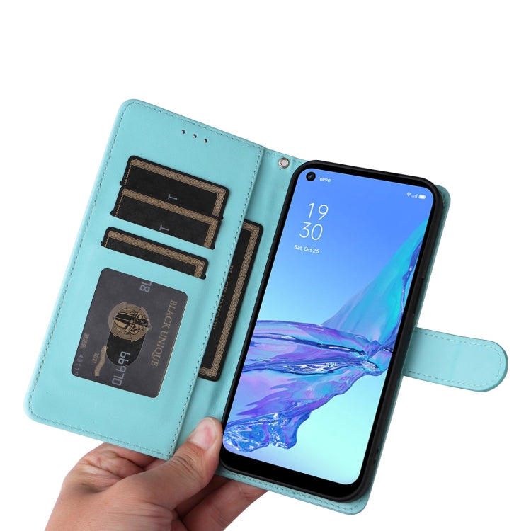 For OPPO A53 / A53s Diamond Lattice Leather Flip Phone Case