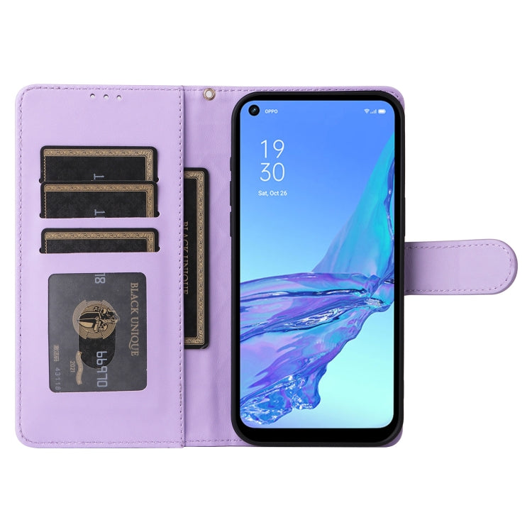 For OPPO A53 / A53s Diamond Lattice Leather Flip Phone Case