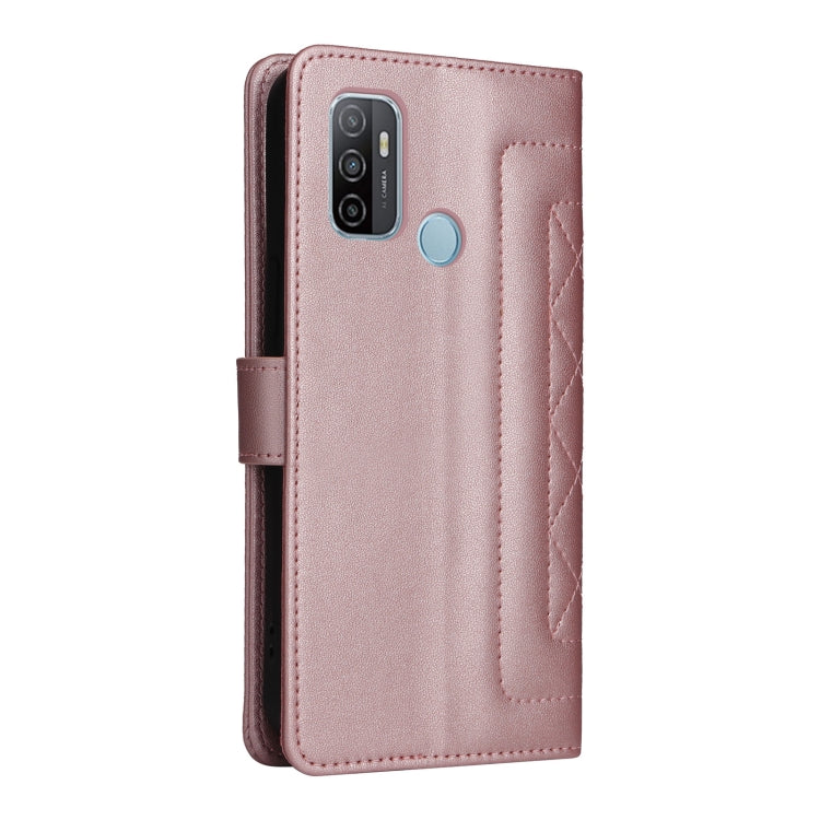For OPPO A53 / A53s Diamond Lattice Leather Flip Phone Case