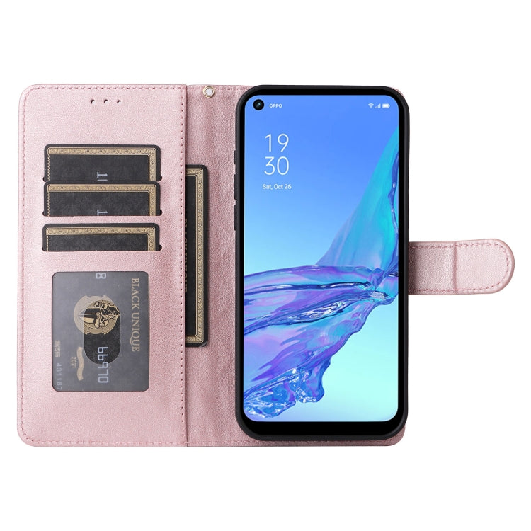 For OPPO A53 / A53s Diamond Lattice Leather Flip Phone Case